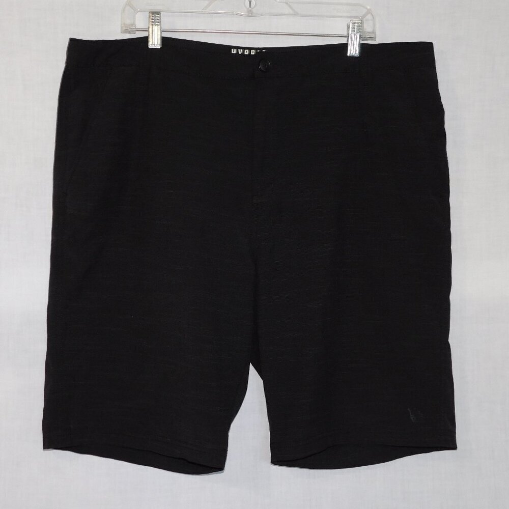 Gotcha Hybrid Black Flat Front Heather Shorts Quick Drying Mens 40